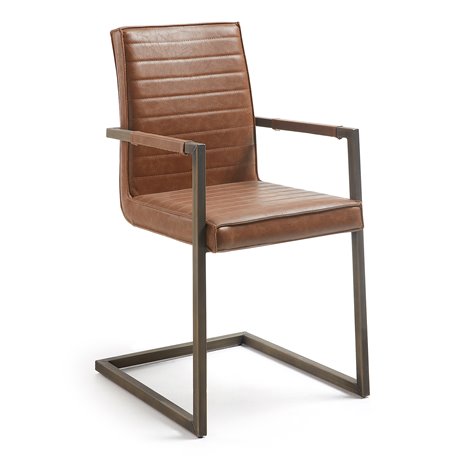 Кресло Type с металлическим покрытием PU оксидный коричневый CC0331UE86, La Forma (ex. Julia Grup)